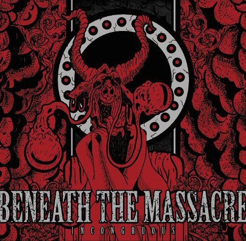 Album cover art featuring a red demon-like figure surrounded by a silver ring.