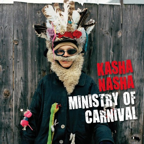 "CD cover featuring a person in costume with text 'Kasha Nasha Ministry of Carnival'."