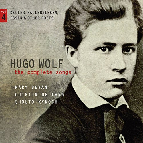 "Black and white CD cover featuring a portrait of Hugo Wolf."