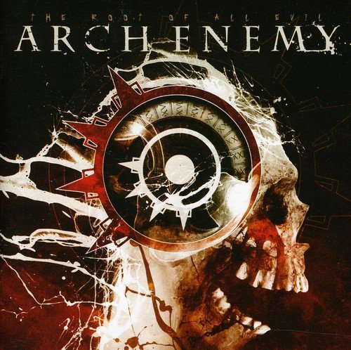 "CD case with 'Arch Enemy' album cover featuring a skull and abstract design."