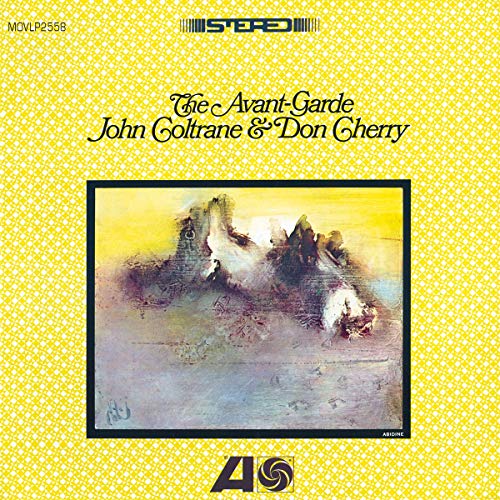 Vinyl album cover with abstract painting on yellow background, featuring "The Avant-Garde" title.