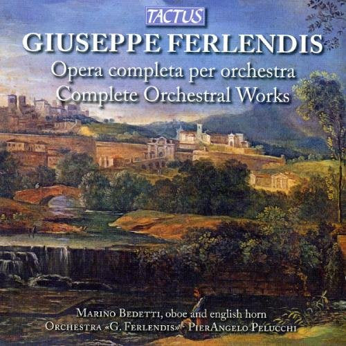 A classical music CD cover featuring a serene landscape painting with white text overlay.