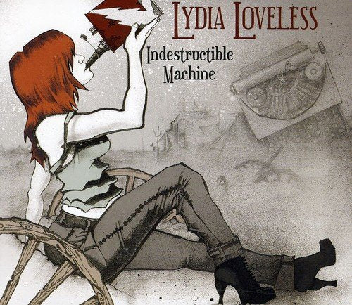 "Lydia Loveless album cover featuring a cartoon woman with red hair holding a gun."