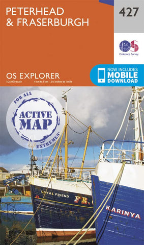 OS Explorer Map Active (427) Peterhead and Fraserburgh (OS Explorer Active Map)