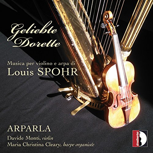 A CD cover featuring a violin and a harp against a dark background.