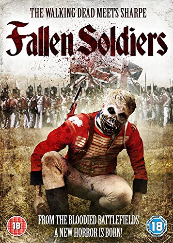 DVD cover for "Fallen Soldiers" featuring a zombie soldier in a red uniform.