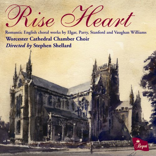 A cathedral image with "Rise Heart" text in red cursive font on a beige background.