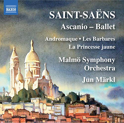 A CD cover featuring a watercolor painting of a castle and town.