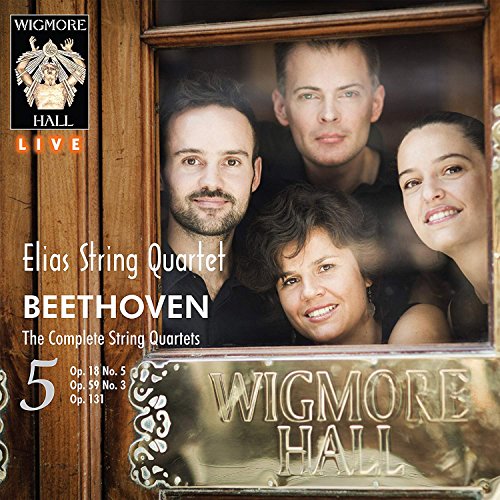 CD cover featuring the Elias String Quartet in a wooden window frame.