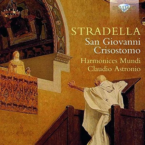 "CD cover with a religious painting and text 'Stradella San Giovanni Crisostomo'."