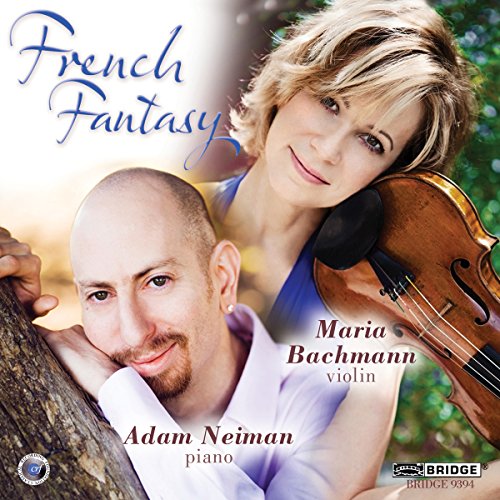CD cover featuring a man and woman, violin and piano players, outdoors.