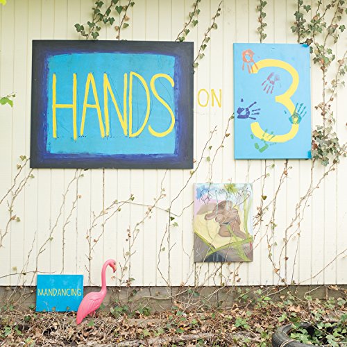 "CD cover art with 'Hands On 3' title, handprint designs, and whimsical outdoor scene."