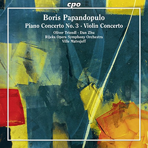 CD cover with abstract painting and white text overlay.