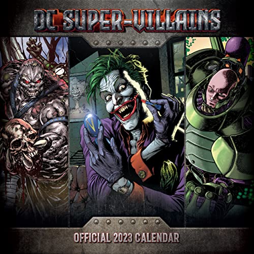 DC Villians 2023 Calendar, Month To View Square Wall Calendar , Official Product (DC Villains Square Calendar)