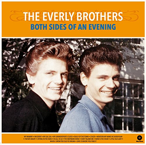 The Everly Brothers vinyl album cover featuring a black and white photo of two smiling men.