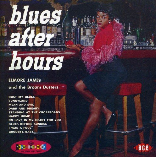 "CD cover with a woman sitting at a bar, wearing a red feathered top."