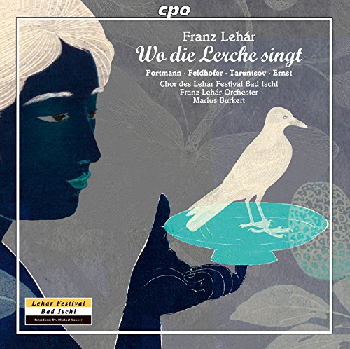CD cover with a woman holding a bird on a turquoise plate.