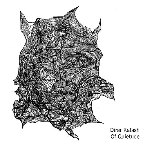 The image is a black-and-white album cover featuring a stylized illustration of a face. The alt text for this image could be: "Black and white album cover with abstract face illustration."