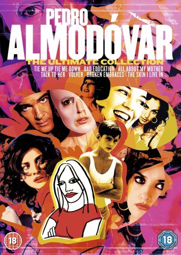DVD cover for "Pedro Almodóvar: The Ultimate Collection" featuring multiple women's faces.