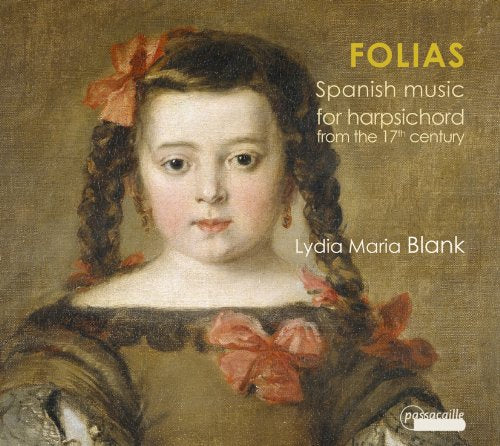 CD cover with a young girl's portrait and "Folias" text, artist Lydia Maria Blank.