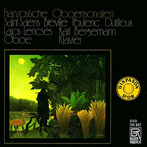 A CD cover featuring a surrealist painting of a person in a lush green landscape.