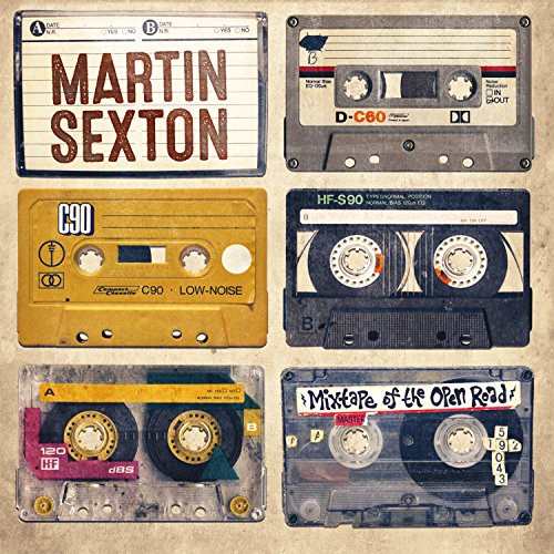 "Collage of six cassette tapes with varying designs and 'Martin Sexton' label."