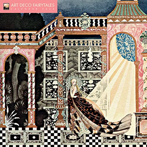 Art Deco Fairytales Wall Calendar 2024 (Art Calendar): Original Flame Tree Publishing-Kalender [Kalender]