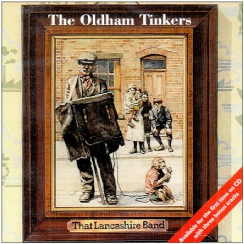 CD cover with a tinker man and children outside a brick building.