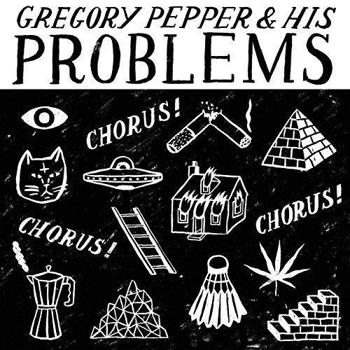 Black and white album cover with various white symbols and "CHORUS!" text.