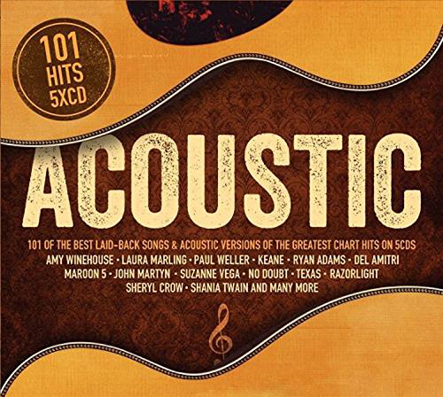 Brown and orange album cover with "ACOUSTIC" in large, beige letters.