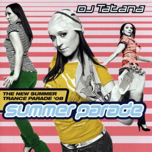 "CD cover with three women posing against a red and white striped background."