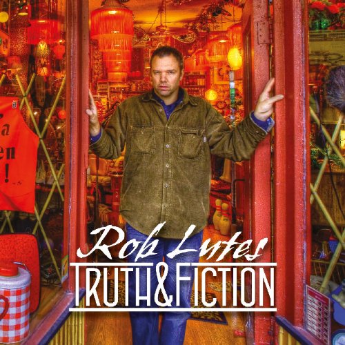 Man in green jacket stands in red-framed doorway with "Rob Lutes TRUTH&FICTION" text overlay.