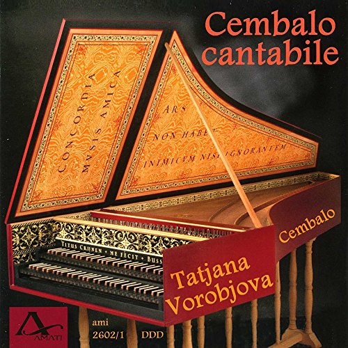 "CD cover featuring an ornate harpsichord with open lid and red accents."