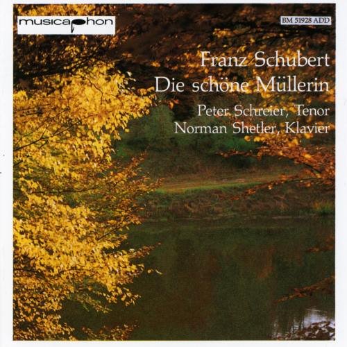 "CD cover with serene autumnal pond scene and white text on a natural background."