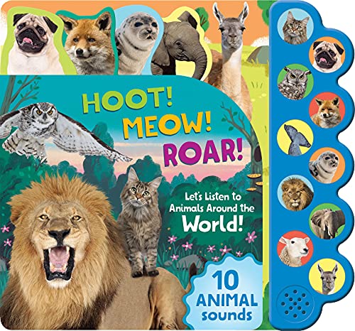 Hoot! Meow! Roar! Let's Listen To Animals Around The World! (10 Button Sound Board Book, Ages 18 months to 5 years): Let's Listen to the Animals Around the World!