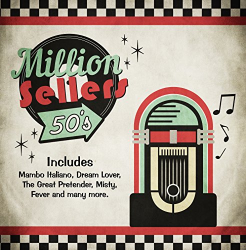 A CD cover featuring a jukebox and "Million Sellers 50's" text.