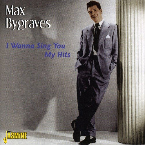 "Album cover featuring Max Bygraves in a grey suit leaning against a column."