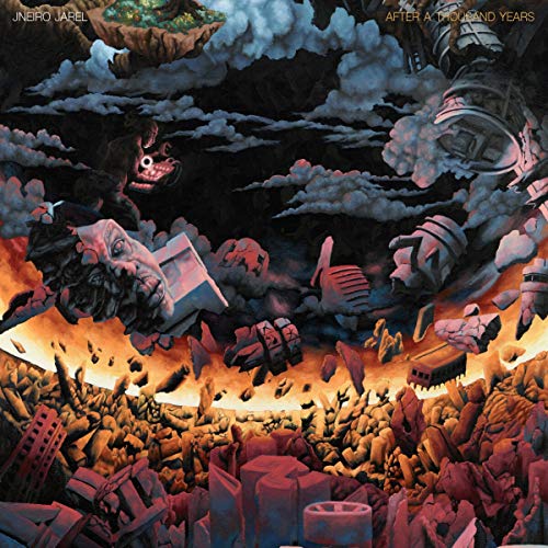 "CD album cover art depicting a post-apocalyptic scene with debris and destruction."