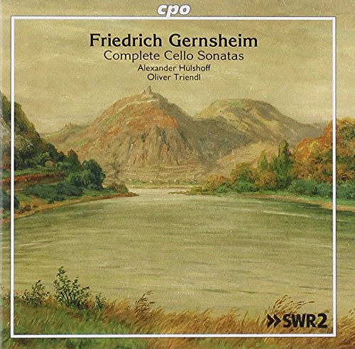 Album cover featuring a serene landscape painting with a river and mountains.