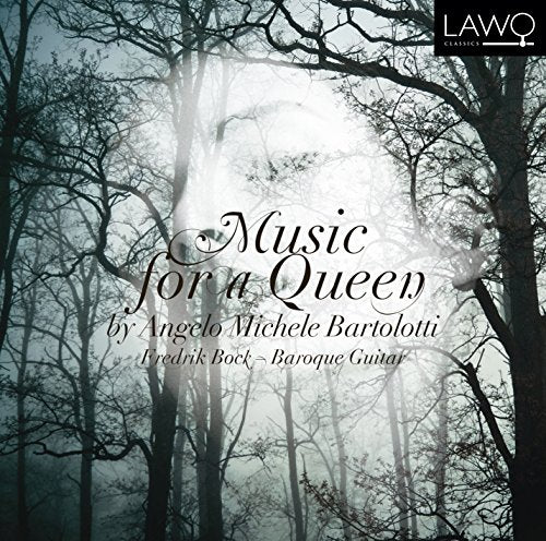 "CD cover with misty forest scene and 'Music for a Queen' text."