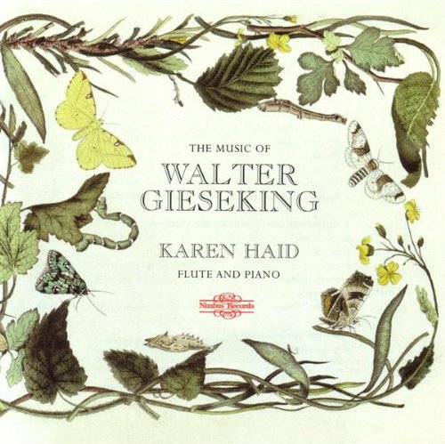 Album cover with floral border, butterflies, and text on a white background.