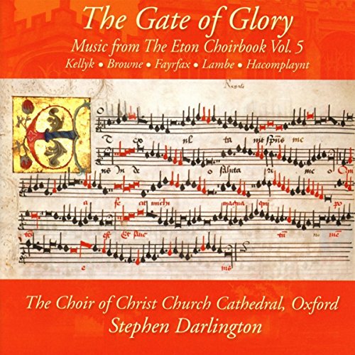 Red album cover with sheet music and decorative initials.