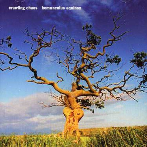 "Album cover featuring a twisted tree in a field against a cloudy sky."