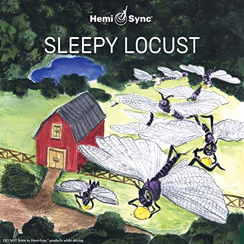 "Album cover art featuring locusts near a red barn in a rural landscape."