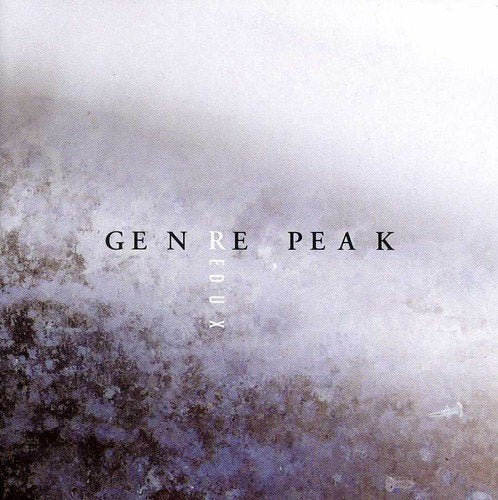"Album cover with 'Genre Peak' text on a cloudy, grey, and white background."