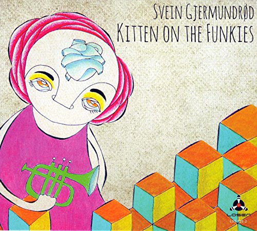 "Album cover art featuring a cartoon character with pink hair and a pink dress."