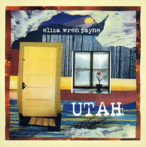 "Album cover with a surreal image of a door, window, and landscape, titled 'Utah'".