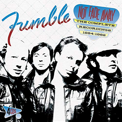 "CD boxset cover featuring the band Fumble with four men in leather jackets."