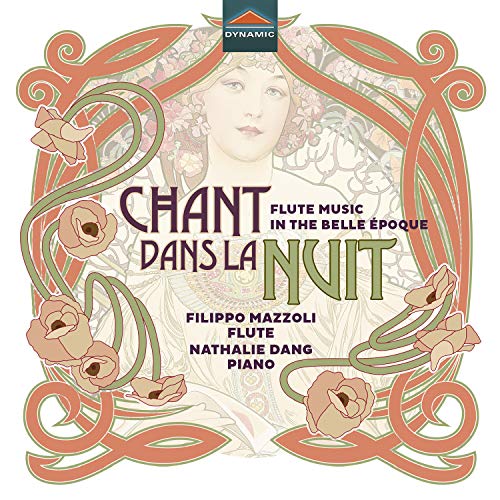 "Album cover with floral design and portrait of a woman, featuring text and logo."