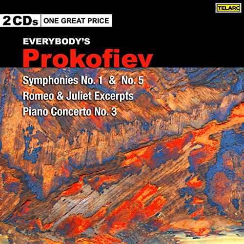 CD cover with abstract painting and text "Everybody's Prokofiev" on black background.